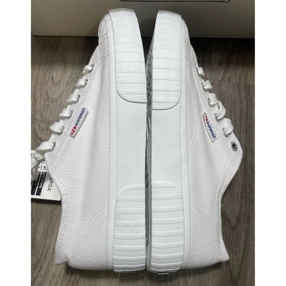 Superga 2630 Stripe Canvas Platform Sneakers NEW Women’s Size 41 US 9.5 - Picture 2 of 11